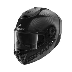 Shark Spartan RS Carbon Blank Mat Road Helmet + Visor Black - Image 1