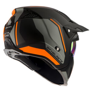 MT Streetfighter SV Twin Open Face Helmet Matte Black/ Fluro Orange - Image 3