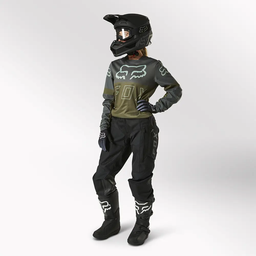 Fox Legion LT Womens Green Motocross Jersey