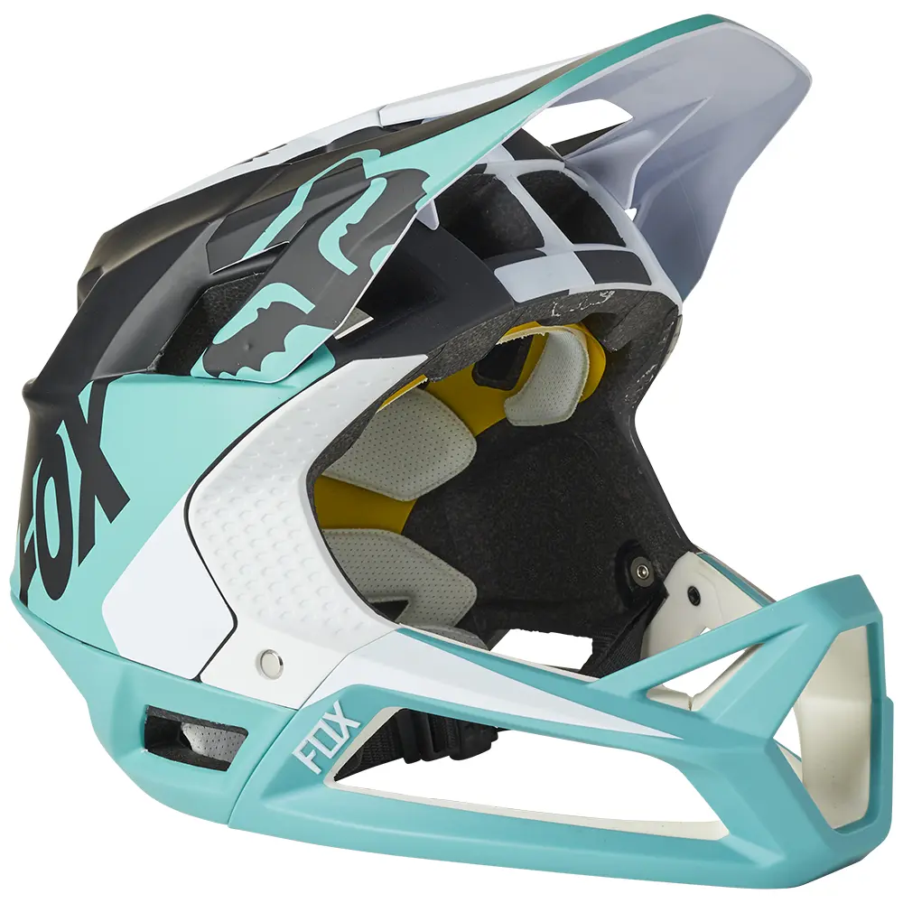 Fox Proframe Blocked Teal Mountain Bike Helmet