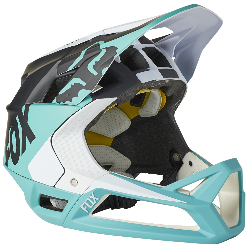 Fox Proframe Blocked Teal Mountain Bike Helmet - Image 4