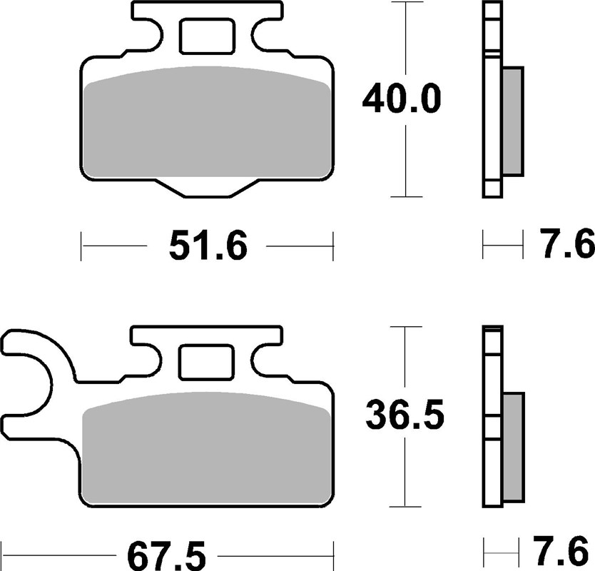 SBS 752CS Front/Rear Brake Pads - Image 1