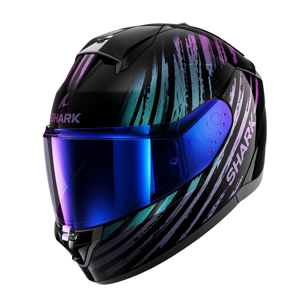 Shark Riddill 2 Road Helmet Black/Blue Purple - Image 1