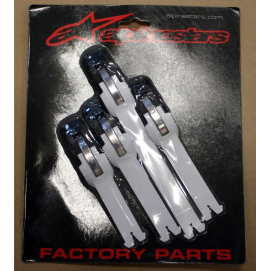 Alpinestars Buckle/Strap Kit Tech-3/Tech-2/Tech-6 Black/Chrome/White - Image 1