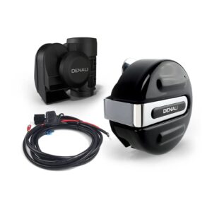 Denali SoundBomb V-Twin Air Horn with Cover / Harness - Chrome - Image 1