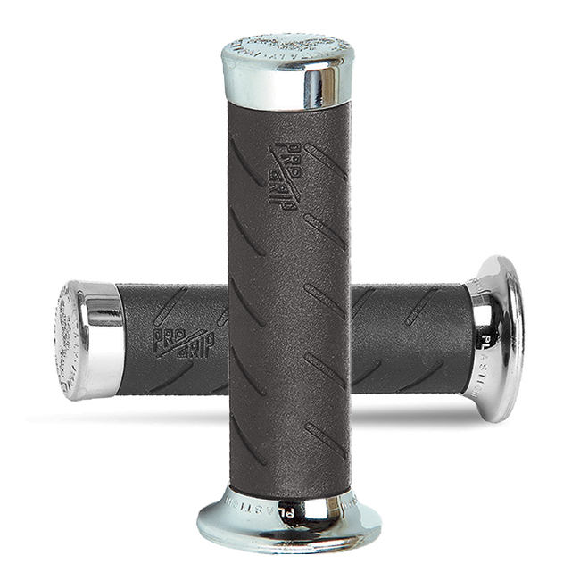 1" H/Davidson grips 140mm Chrome Black Progrip [AC] - Image 1