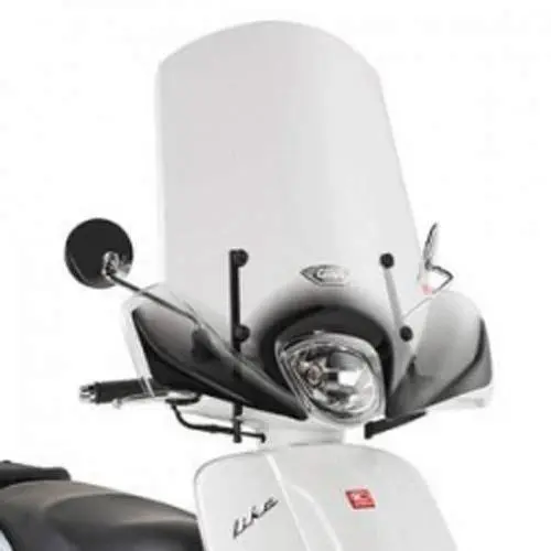 GIVI SCREEN PIAGGIO ZIP '00->/KYMCO LIKE '09-'16. 52x67cm (NEEDS KIT)