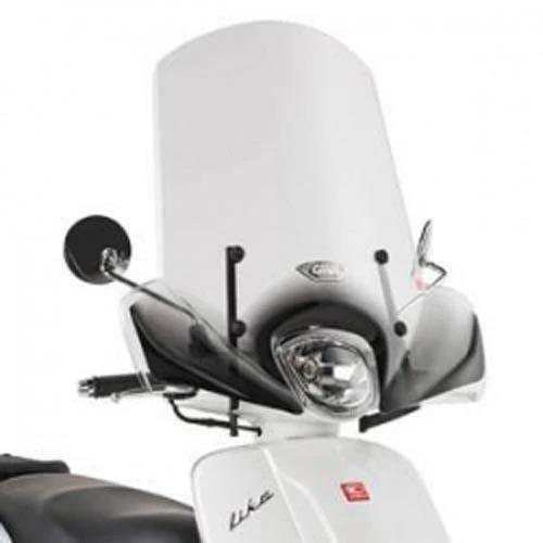 GIVI SCREEN PIAGGIO ZIP '00->/KYMCO LIKE '09-'16. 52x67cm (NEEDS KIT) - Image 1
