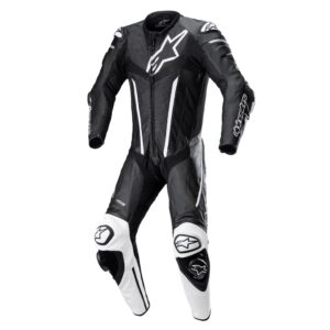 Alpinestars Fusion 1PC Leather Race Suit Black/White - Image 1