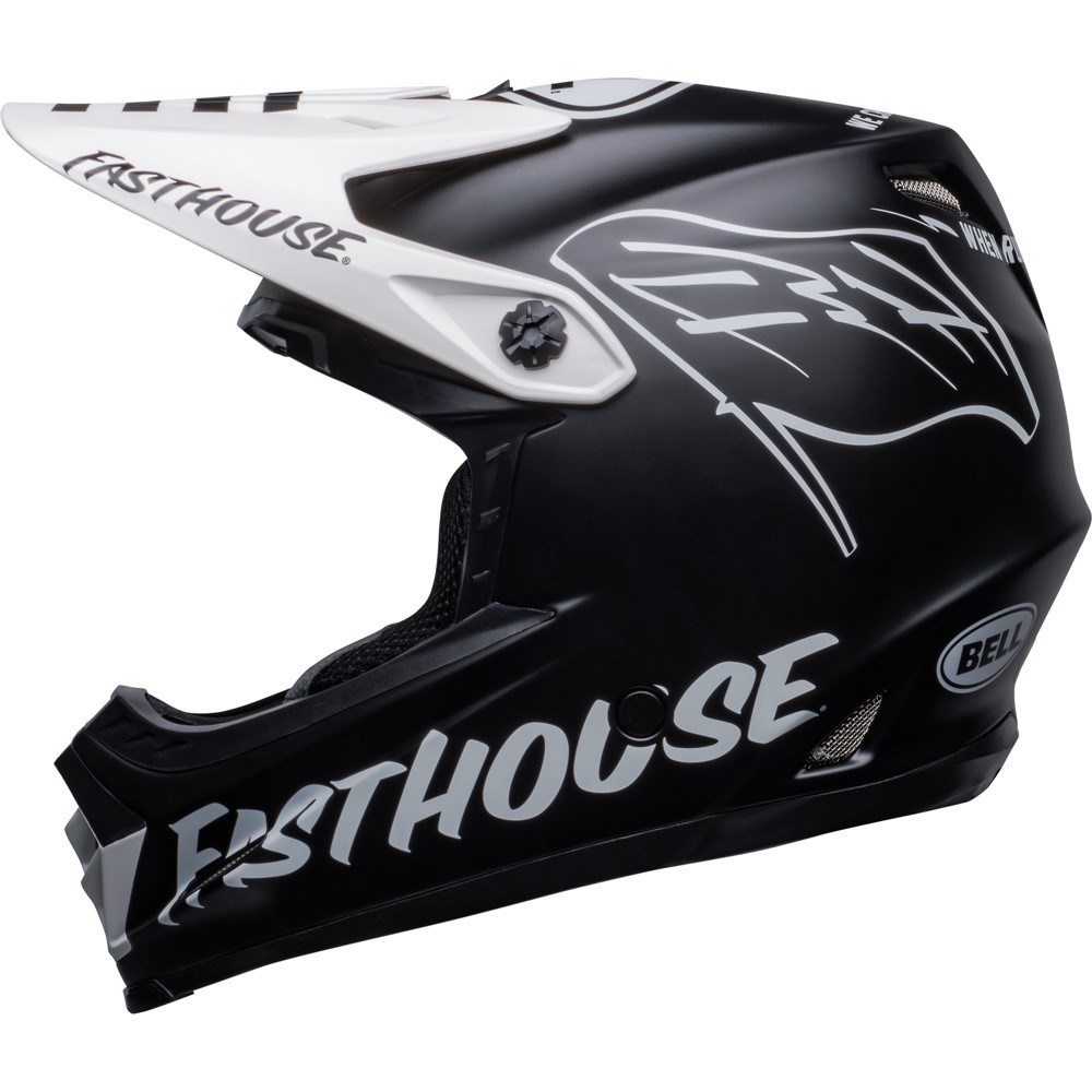 Moto-9 Youth Fasthouse Flying Colours Matte Black/White L/XL - Image 2