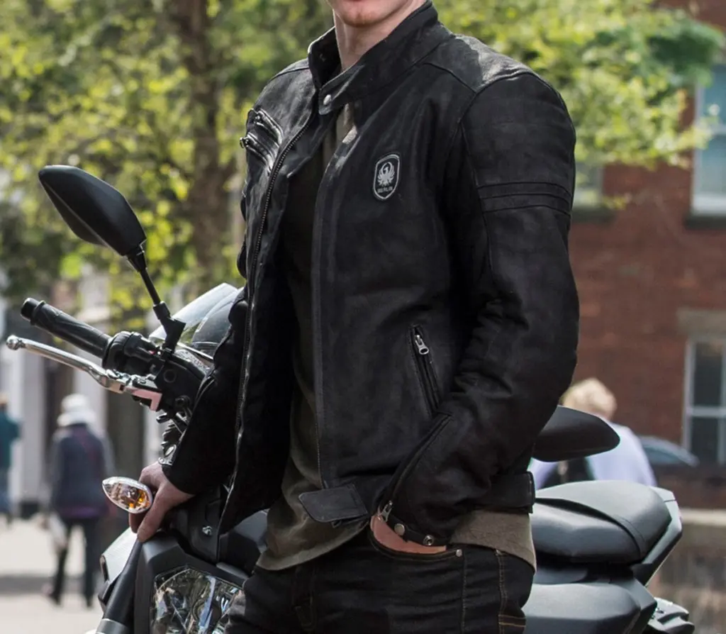Merlon Alton Heritage Leather Road Jacket Black