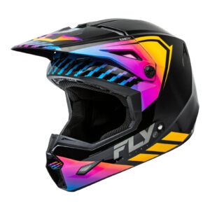FLY Racing Kinetic Menace Motocross Helmet Black / Sunrise - Image 1