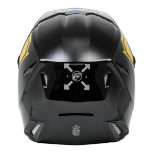 FLY Racing Kinetic Menace Motocross Helmet Black / Sunrise - Image 2