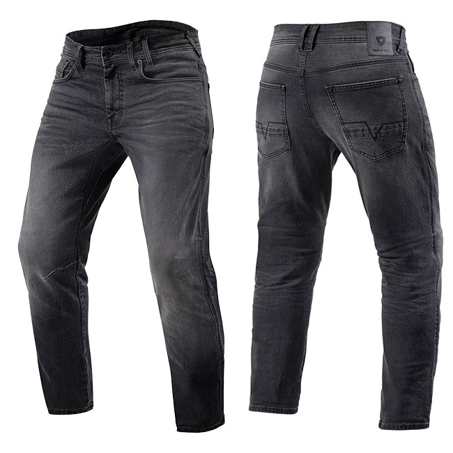 Rev'It Detroit 2 TF Jeans Short Leg Medium Grey - Image 1