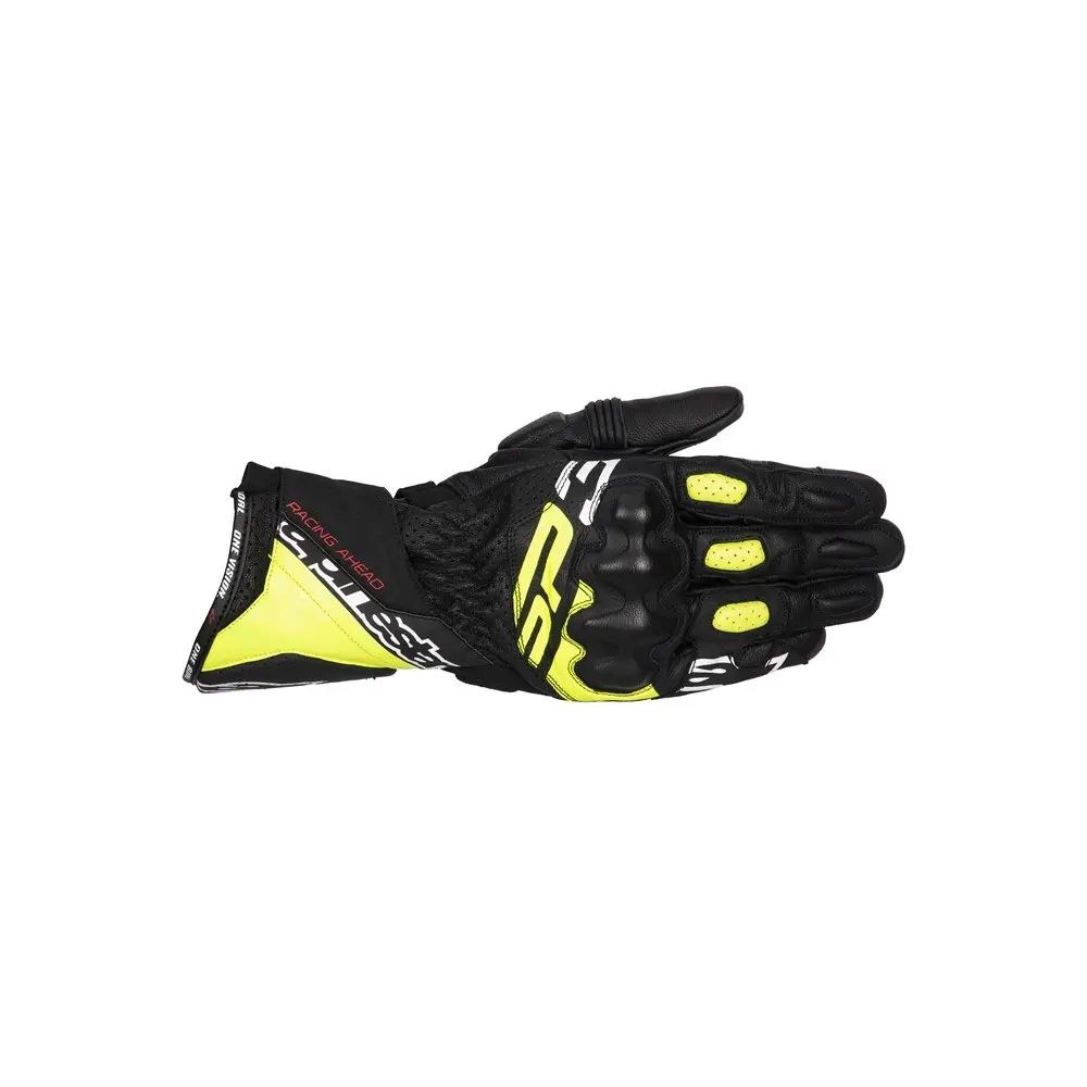 Alpinestars SP-3 Road Gloves Black/Yellow Fluoro/White