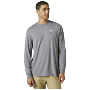 Fox At Bay Long Sleeve Tech Tee Heather Graphite - Image 1