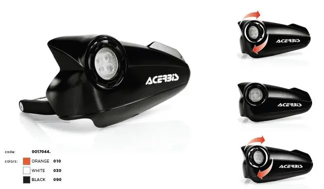 *Black LED Vision handguards Acerbis                       []