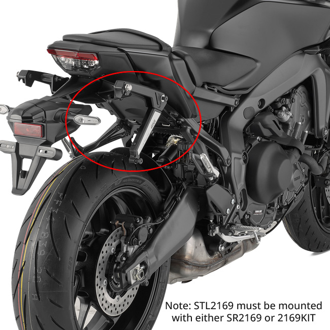 MOUNT FOR EASY SIDE BAGS YAMAHA MT-09 '24-> (NEEDS SR2169 OR 2169KIT) - Image 1