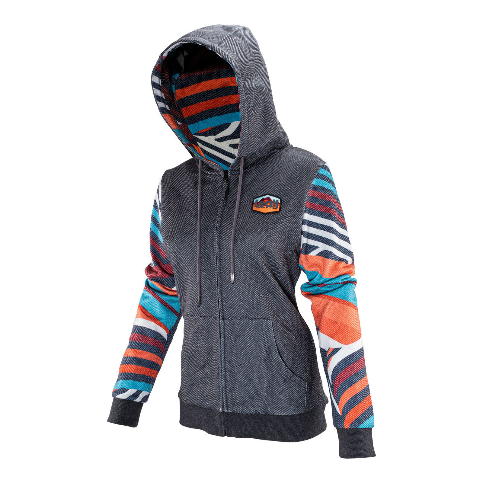 Leatt Premium Women's Zip Hoodie - Stripes - Image 2