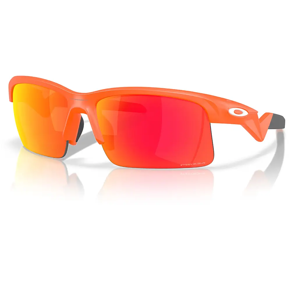 Oakley Capacitor Sunglasses Matte Neon Orange w/ Prizm Ruby Lens