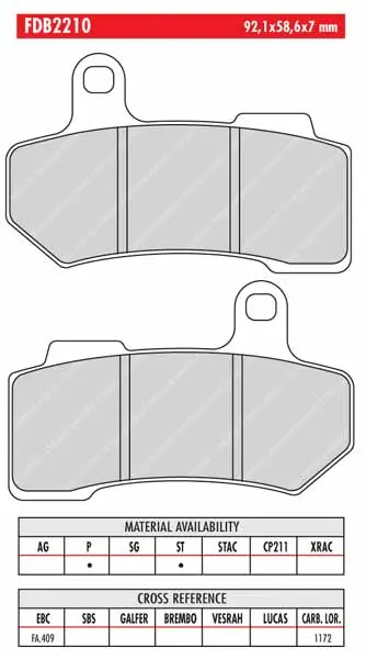FERODO BRAKE BPADS FA88