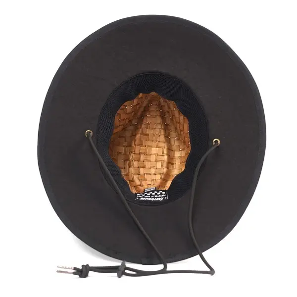 Deco Straw Hat Dark Natural
