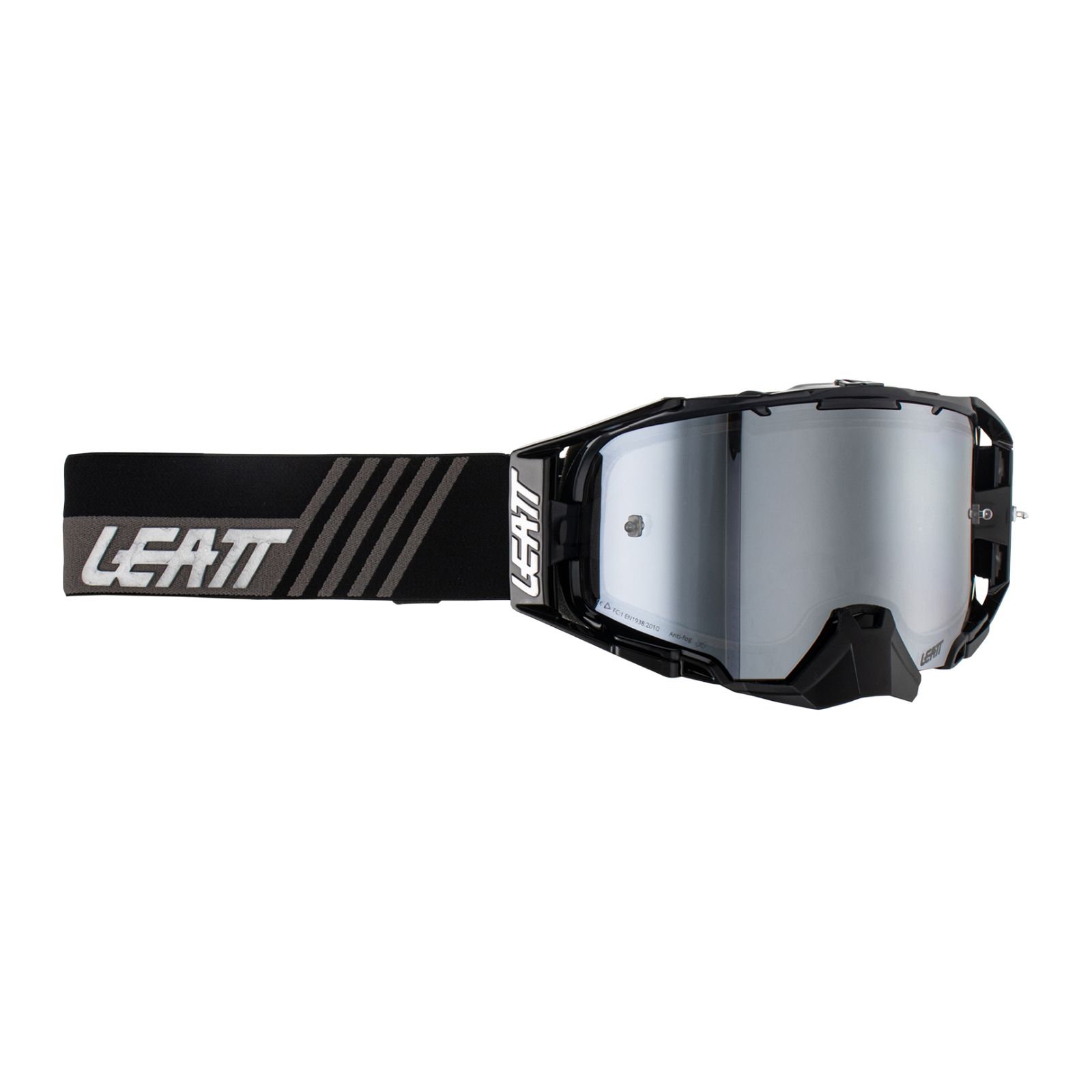 Leatt Velocity 6.5 Motocross Goggles Iriz Stealth Silver Lens - Image 1