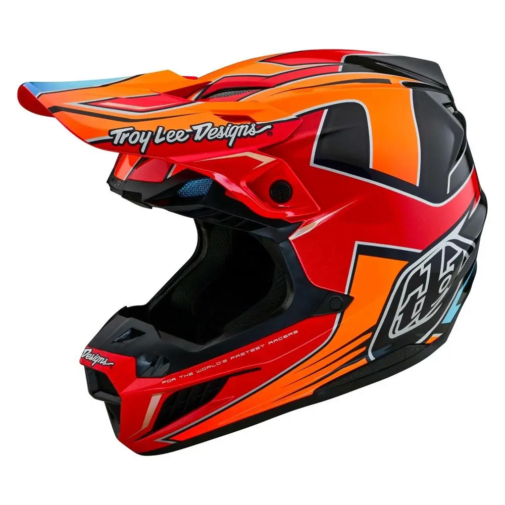 Troy Lee Designs SE5 ECE Composite Efix Motocross Helmet Fire