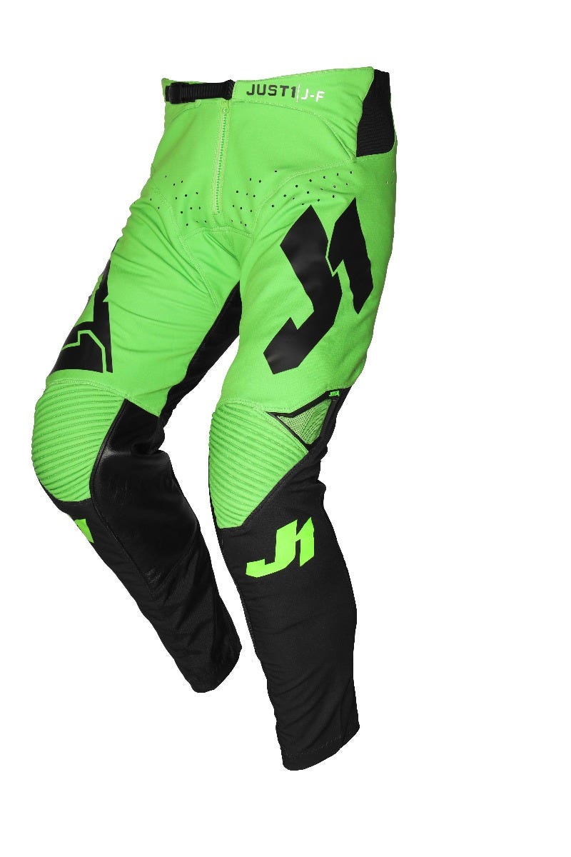 JUST1 J-FLEX MX PANTS ARIA BLK/FLUO GRN 36 - Image 1
