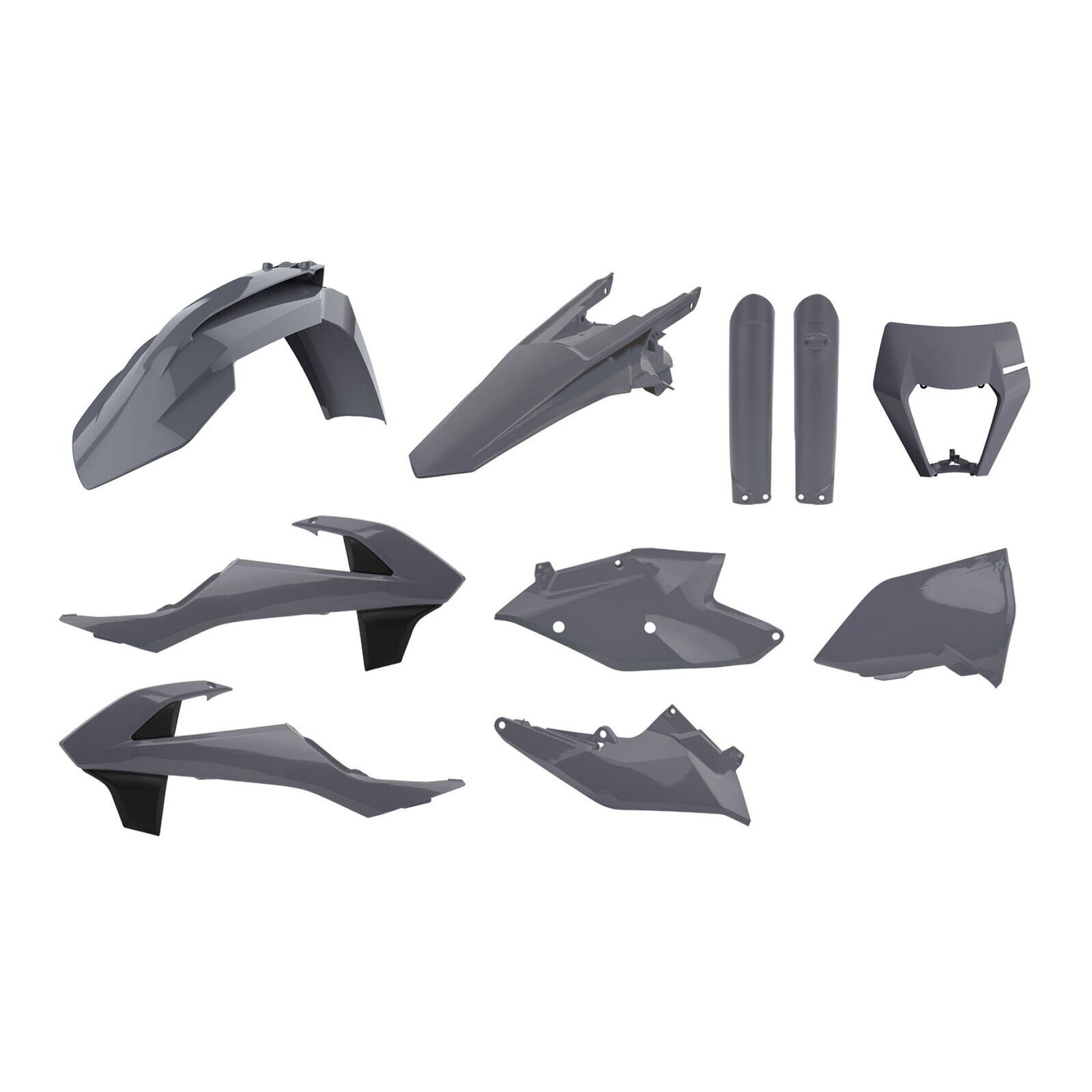 Polisport Kit Enduro with Mask KTM EXC/EXC-F ('17-'19 - Grey - Image 1