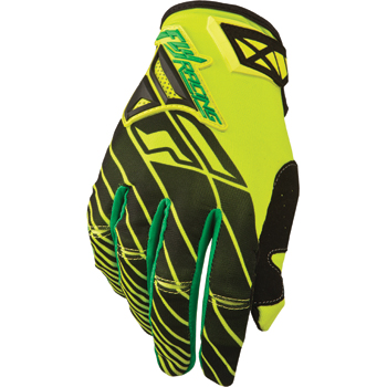 Motocross Gloves Fly 2014 Youth Kinetic Green/Black - Image 1