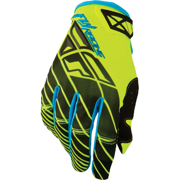 Motocross Gloves Fly 2014 Youth Kinetic Blue/Hi-Vis - Image 1