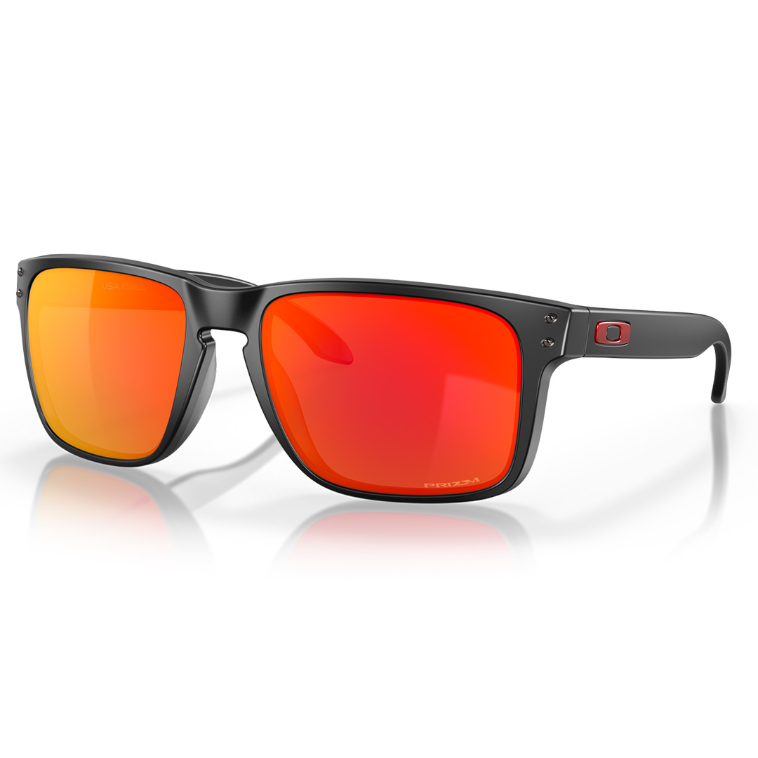Oakley Holbrook XL Sunglasses Matte Black w/ PRIZM Ruby - Image 1