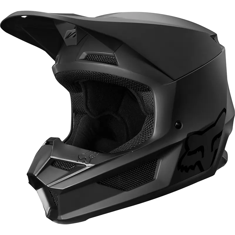 Motocross Helmet Fox V1 Youth Matte Black