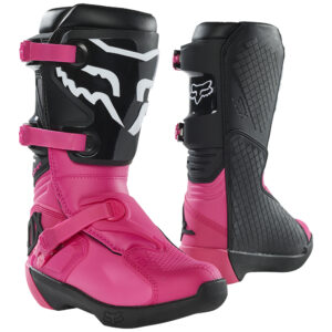 Fox Comp Motocross Boots Youth Black/Pink - Image 1