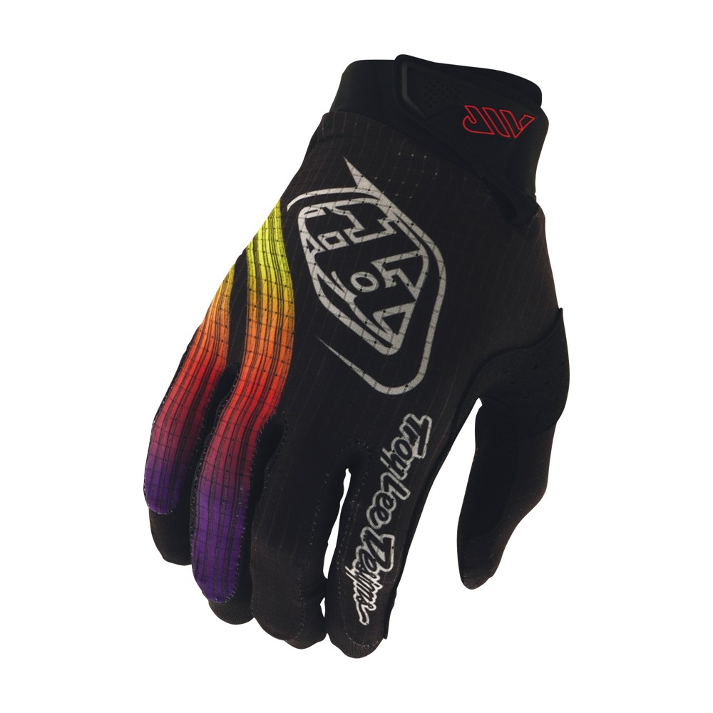 Troy Lee Designs Air Stripes Motocross Gloves Black/Multi - Image 1