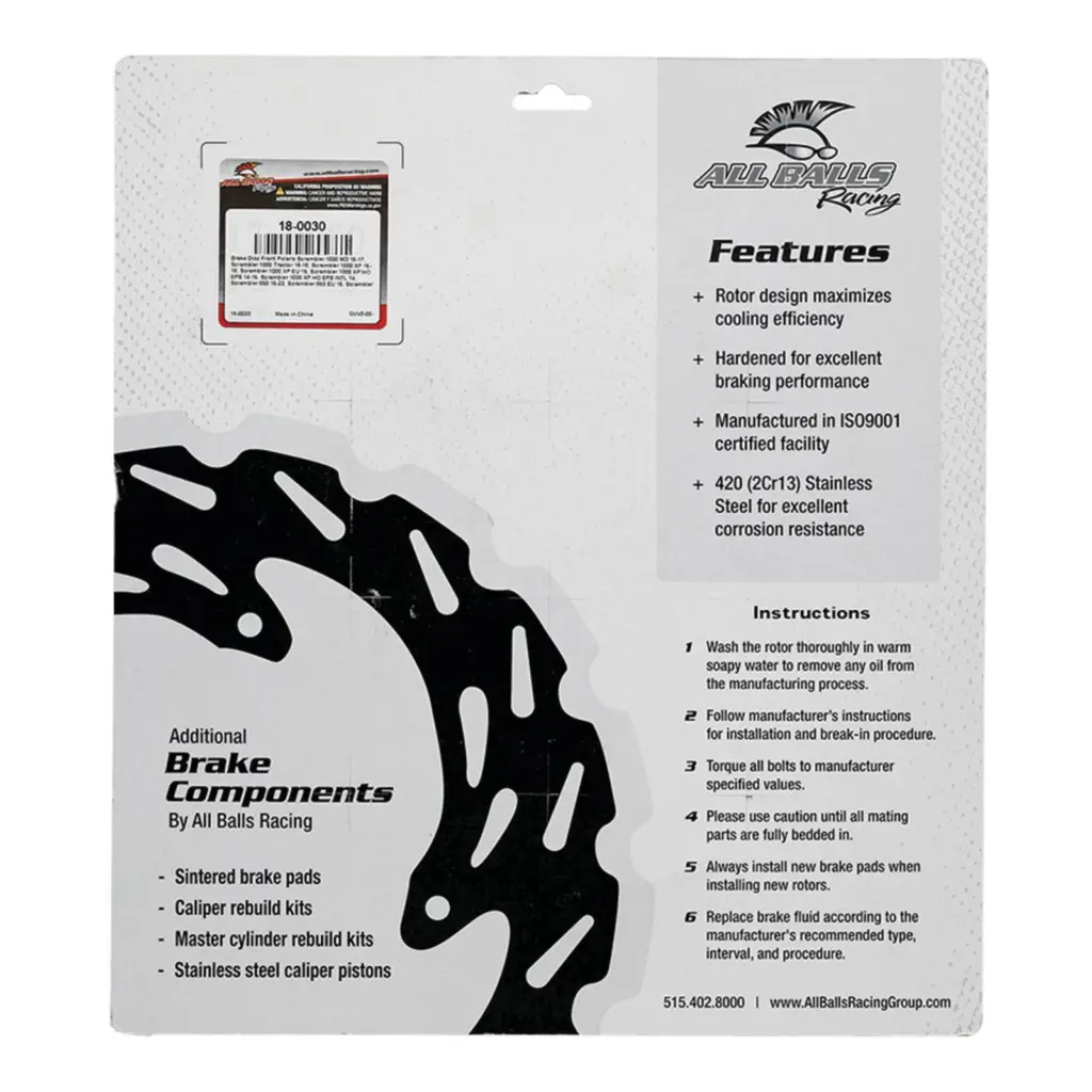 Brake Disc Front / Rear 18-0030