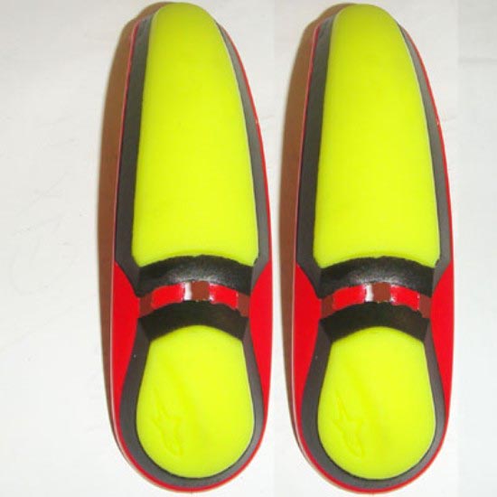 Alpinestars S-MX Plus Toe Slider Fluoro Yellow 2011-2012 Model 125mm Long - Image 1