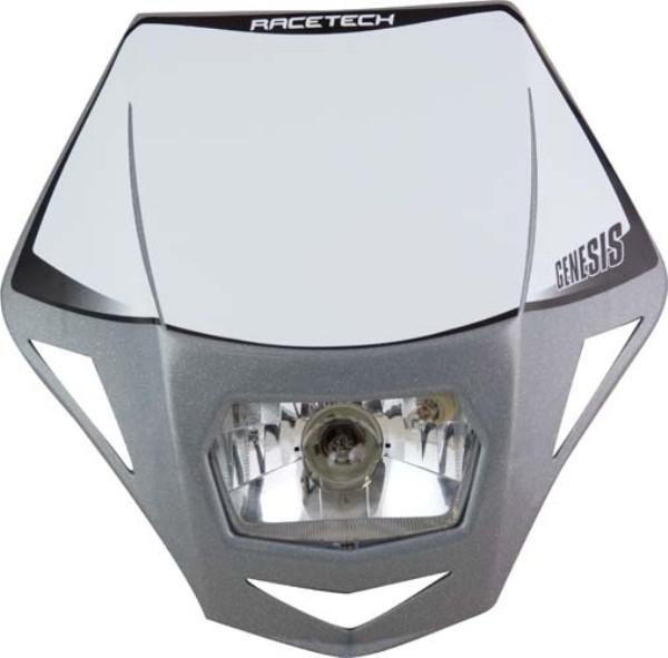 HEADLIGHT RTECH GENESIS E9 CERT-STREET USE PARK LIGHT&HALOGEN BA20D 12V 35W BULB&HOLDERS&FORK STRA - Image 1