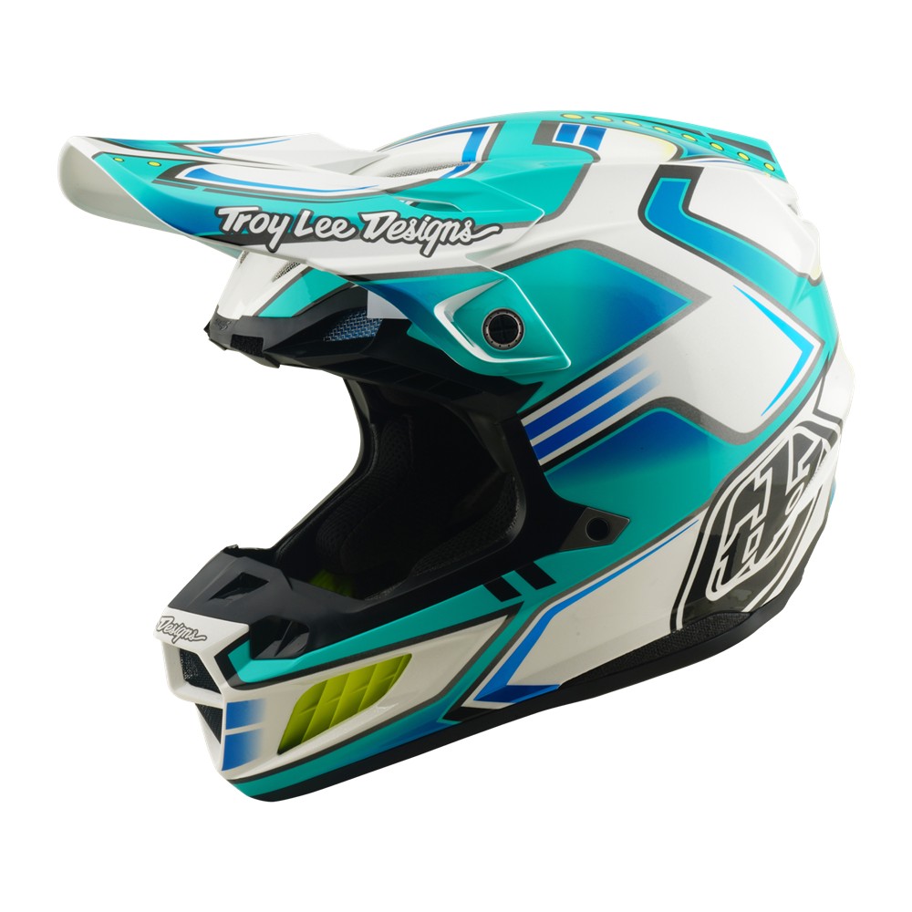 Troy Lee Designs SE5 ECE Composite Crest Motocross Helment Real Teal - Image 1