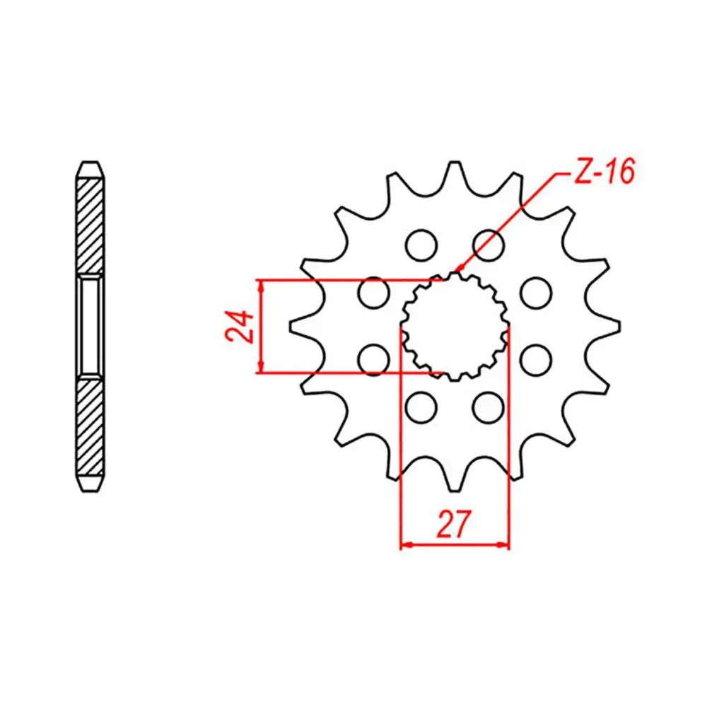 SPKT FRONT OE STEEL 423 16T #530