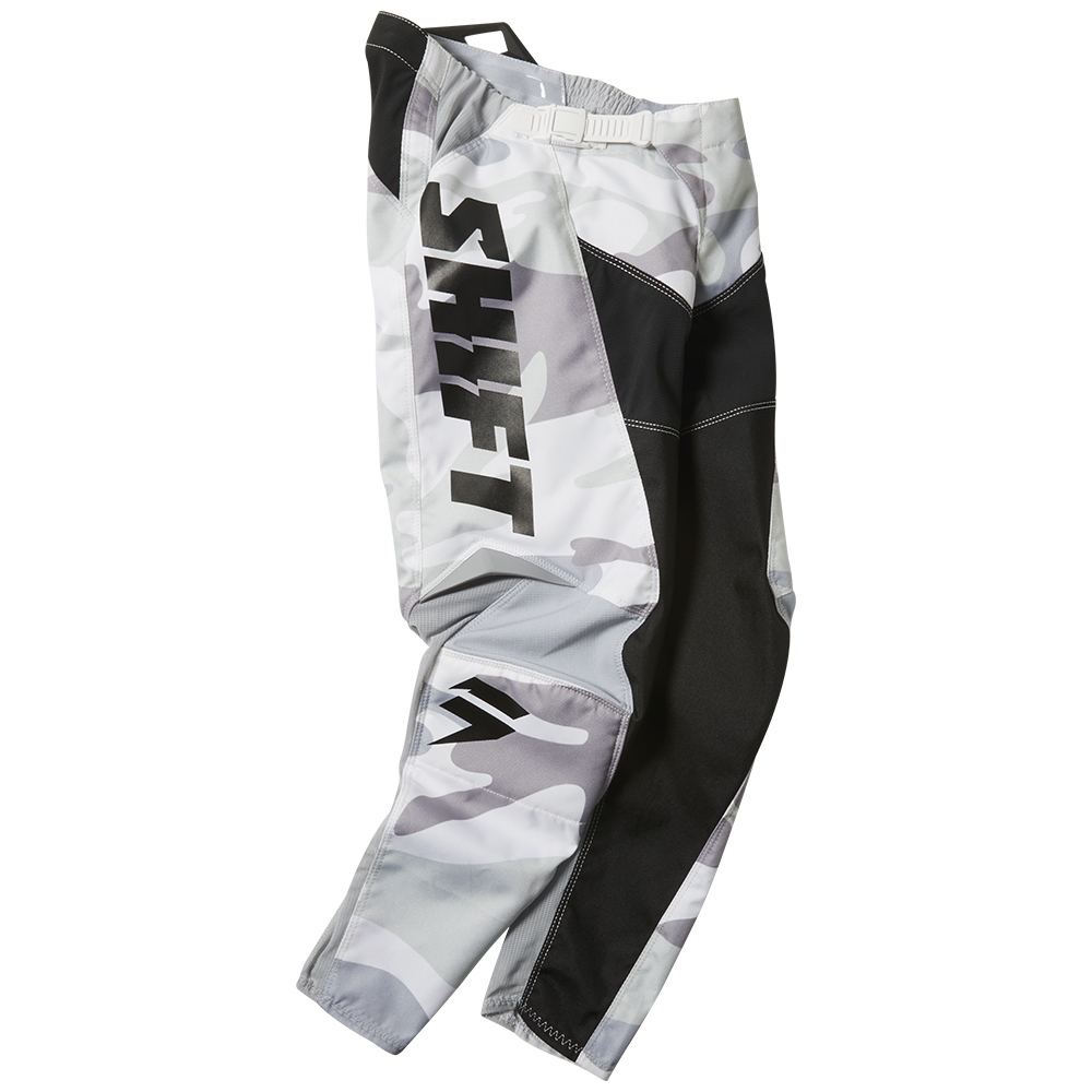 Motocross Pants Shift White Label Youth Black Camo - Image 1