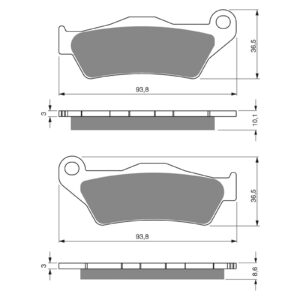 BRAKE PADS GOLDFREN SINTERED SPORTS GF292 - S3 ( PH323 ) - Image 1