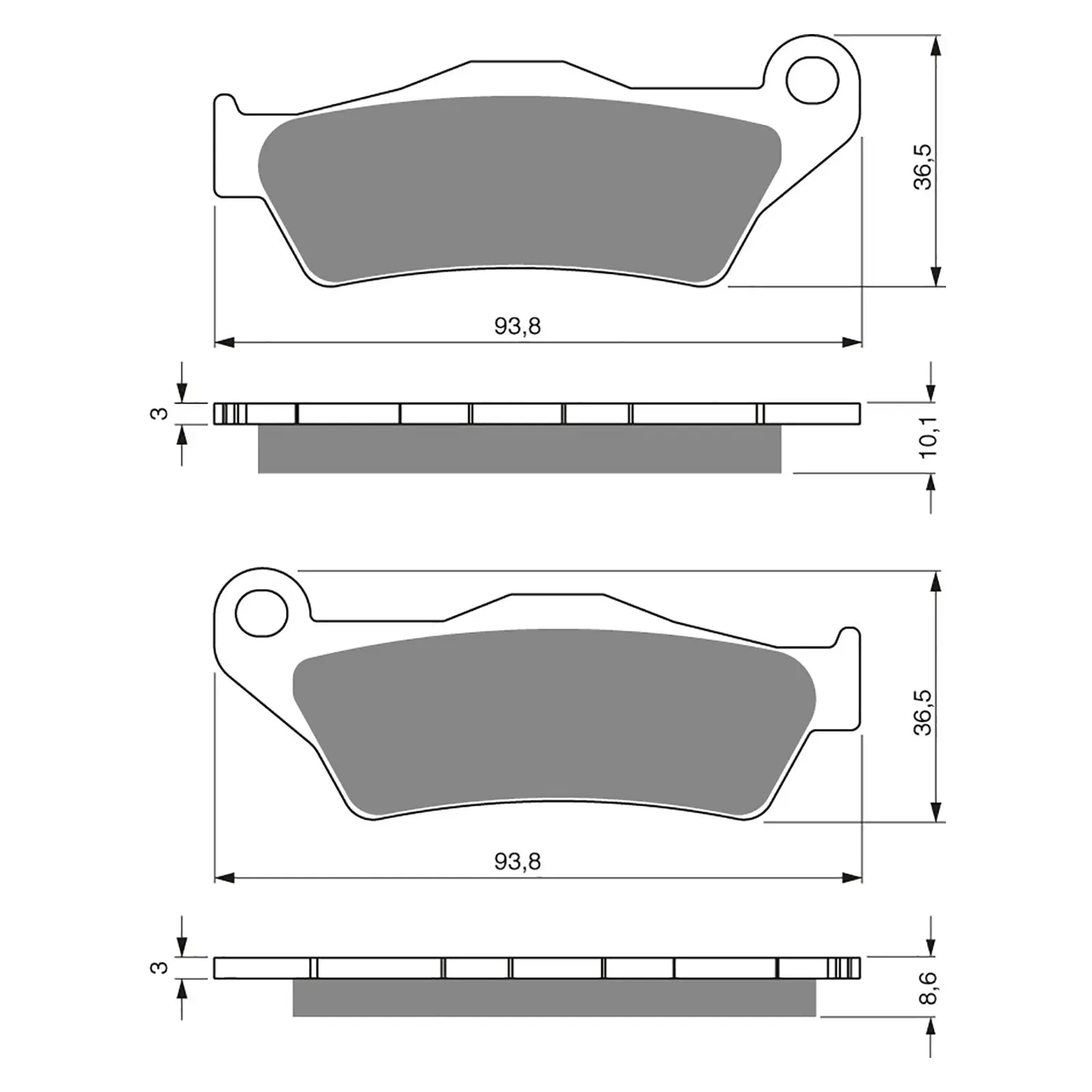 BRAKE PADS GOLDFREN SINTERED SPORTS GF292 – S3 ( PH323 )