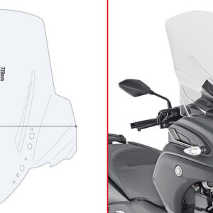 Givi Screen Clear 72x60cm 19.5cm Yamaha Tricity 300 20' - Image 2
