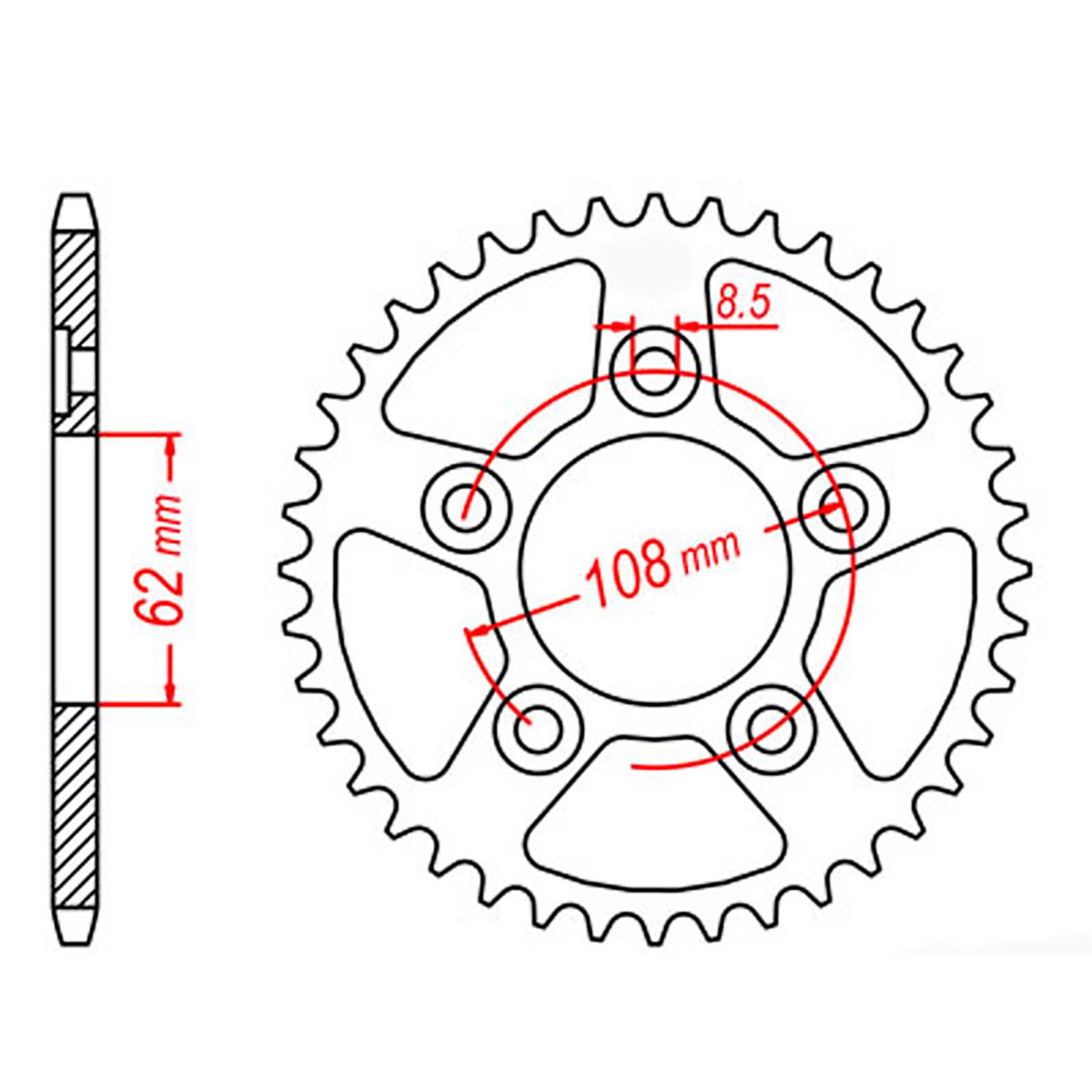 SPKT REAR OE STEEL 701 42T #520 - Image 1