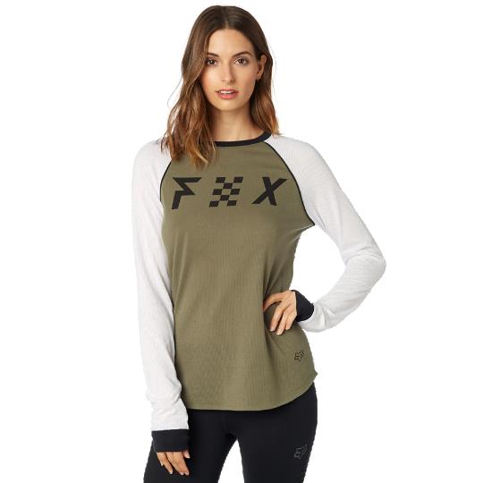 WOMENS SALT FLATS LS TOP [FATIGUE GREEN] S - Image 1