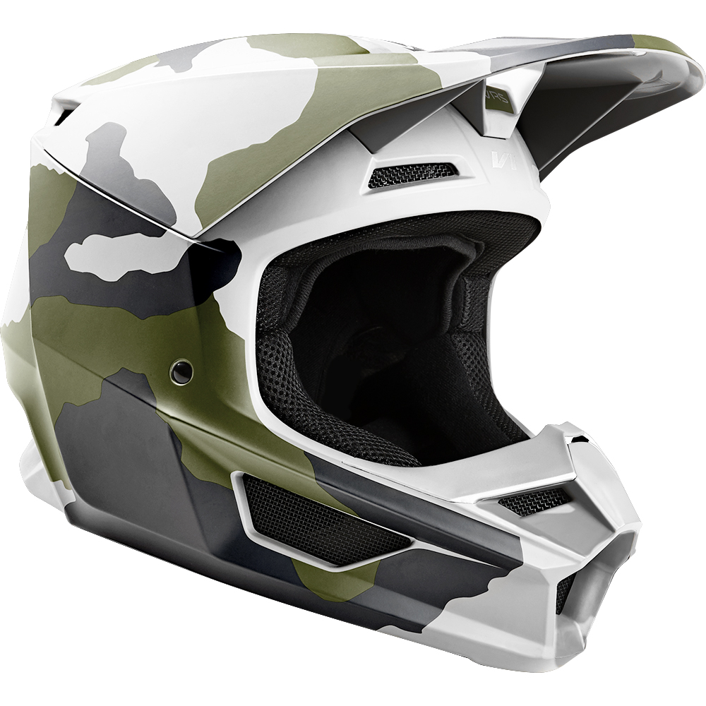 Motocross Helmet Fox V1 Przm Ece Youth Camo - Image 1