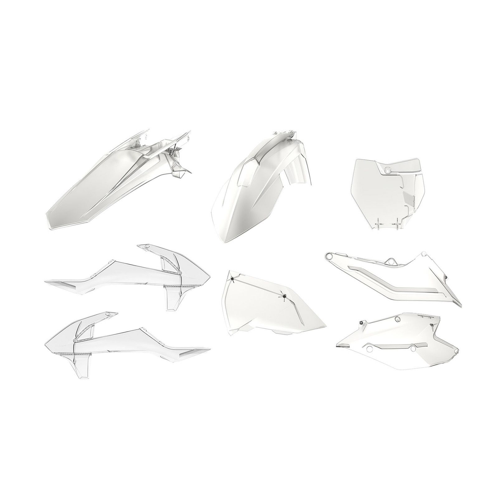 POLISPORT MX KIT KTM SX SX-F/XC-F250/350/450 16-18 CLEAR - Image 1