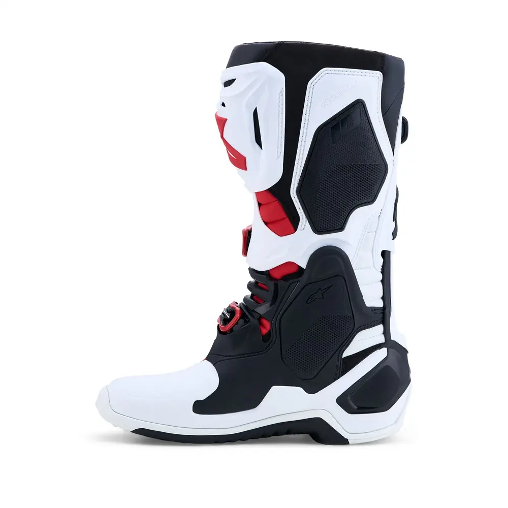 Tech-10 MX Boots White/Black/Bright Red 13